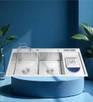 Chậu Rửa Chén 2 Hộc Inox 304 Fotari C-28 