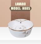 Lavabo Sứ Dáng Tròn H-885