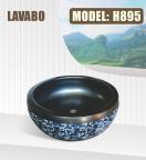 Chậu Lavabo Sứ Đặt Bàn Có Họa Tiết H-895