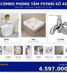 Combo lạnh 02 — 11 món — lavabo treo tường — Đồng thau