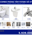Combo lạnh 08 — 11 món — lavabo treo tường — Đồng thau