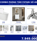 Combo lạnh 14 — 10 món — tủ lavabo — Đồng thau