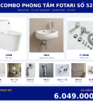 Combo kết hợp 05 — 10 món — lavabo treo tường — Đồng thau
