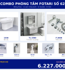 Combo nóng lạnh 04 — 8 món — tủ lavabo — Đồng thau