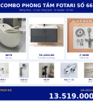 Combo nóng lạnh 33 — 8 món — tủ lavabo — Đồng thau