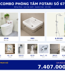 Combo lạnh 13 — 10 món — lavabo treo tường — Đồng thau