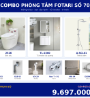 Combo lạnh 21 — 9 món — tủ lavabo — Đồng thau