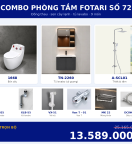 Combo lạnh 24 — 9 món — tủ lavabo — Đồng thau