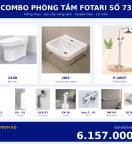 Combo kết hợp 06 — 10 món — lavabo treo tường — Đồng thau