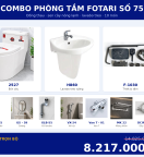 Combo kết hợp 15 — 10 món — lavabo treo tường — Đồng thau