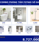 Combo nóng lạnh 16 — 8 món — tủ lavabo — Đồng thau
