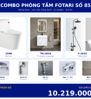 Combo nóng lạnh 23 — 8 món — tủ lavabo — Đồng thau