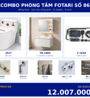 Combo nóng lạnh 30 — 8 món — tủ lavabo — Đồng thau