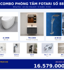 Combo nóng lạnh 40 — 8 món — tủ lavabo — Đồng thau