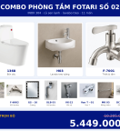 Combo lạnh 04 — 11 món — lavabo treo tường — INOX 304