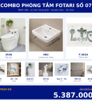 Combo kết hợp 02 — 10 món — lavabo treo tường — INOX 304