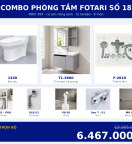 Combo nóng lạnh 07 — 8 món — tủ lavabo — INOX 304