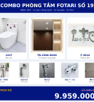 Combo nóng lạnh 22 — 8 món — tủ lavabo — INOX 304