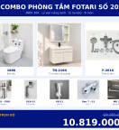 Combo nóng lạnh 25 — 8 món — tủ lavabo — INOX 304