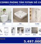Combo lạnh 05 — 10 món — lavabo treo tường — INOX 304