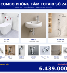 Combo lạnh 10 — 10 món — lavabo treo tường — INOX 304