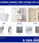 Combo nóng lạnh 19 — 8 món — tủ lavabo — INOX 304