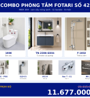 Combo nóng lạnh 29 — 8 món — tủ lavabo — INOX 304