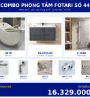 Combo nóng lạnh 39 — 8 món — tủ lavabo — INOX 304