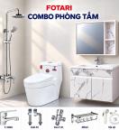 Combo mô phỏng 01 — tủ vân đá trắng, bồn cầu một khối