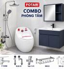 Combo mô phỏng 06 — tủ navy trơn, bồn cầu trứng