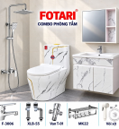 Combo mô phỏng 07 — tủ vân đá, bồn cầu vân đá viền vàng