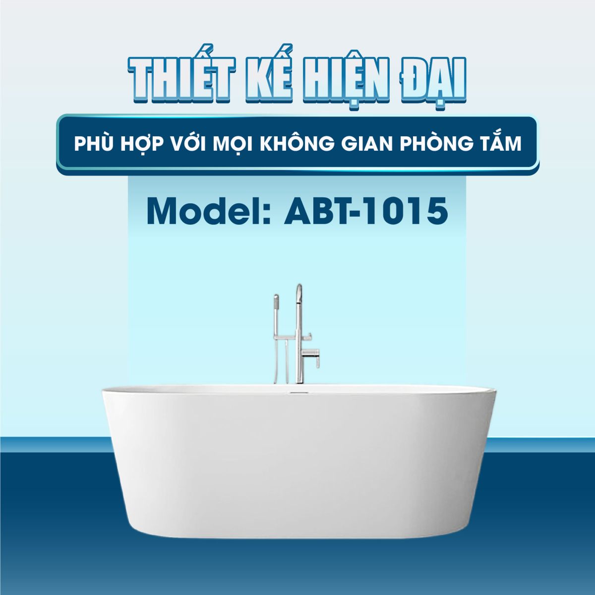 Bồn Tắm Oval Cạnh Thẳng Fotari ABT-1015 1