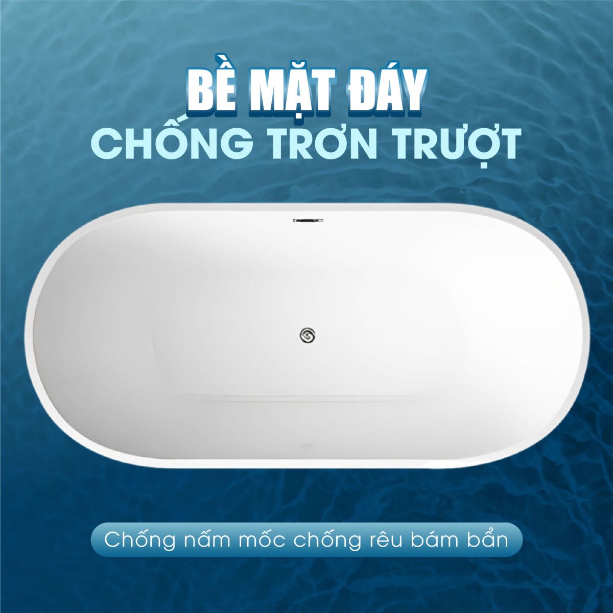 Bồn Tắm Oval Cạnh Thẳng Fotari ABT-1015 4
