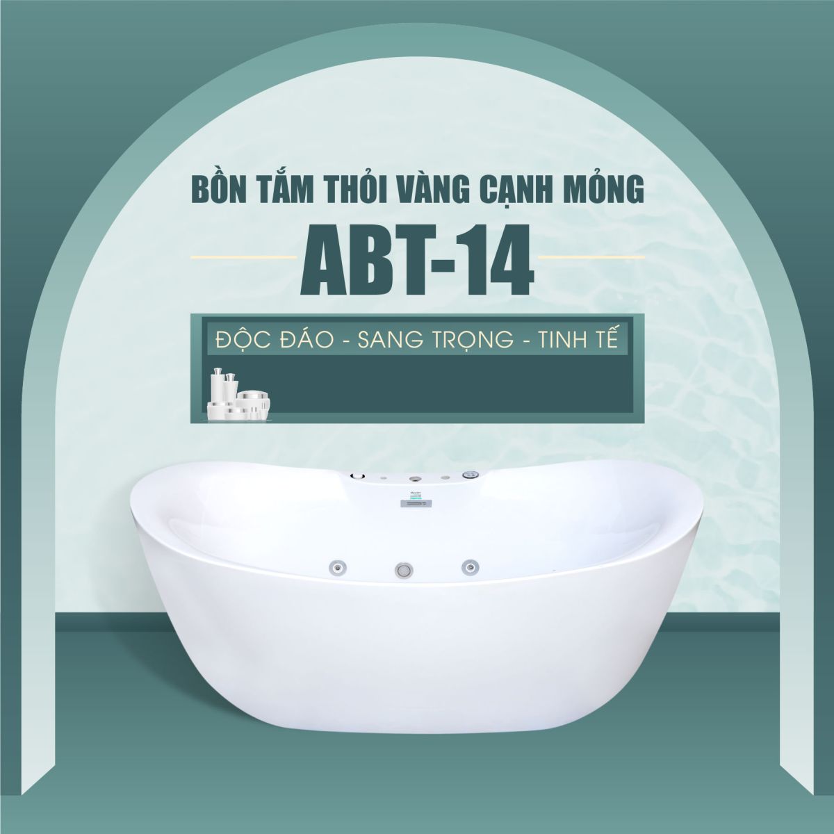 Bồn Tắm Thỏi Vàng Cạnh Mỏng Fotari ABT-14 1