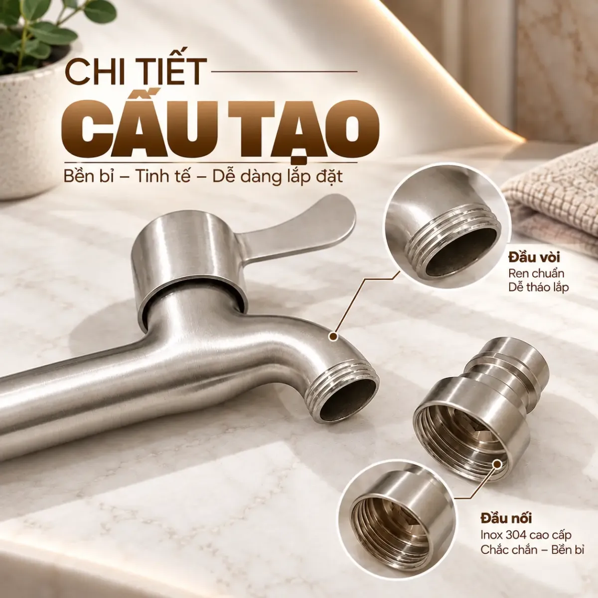 Củ Vòi Hồ Cao Cấp Fotari F8010