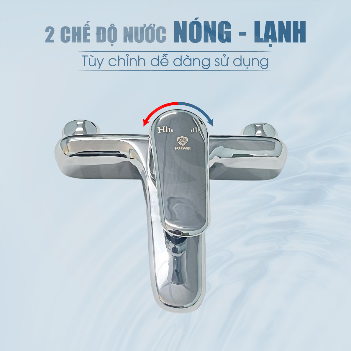 Củ Sen Nóng Lạnh Fotari A-CS21 sử dụng được 2 chế độ nước nóng - lạnh