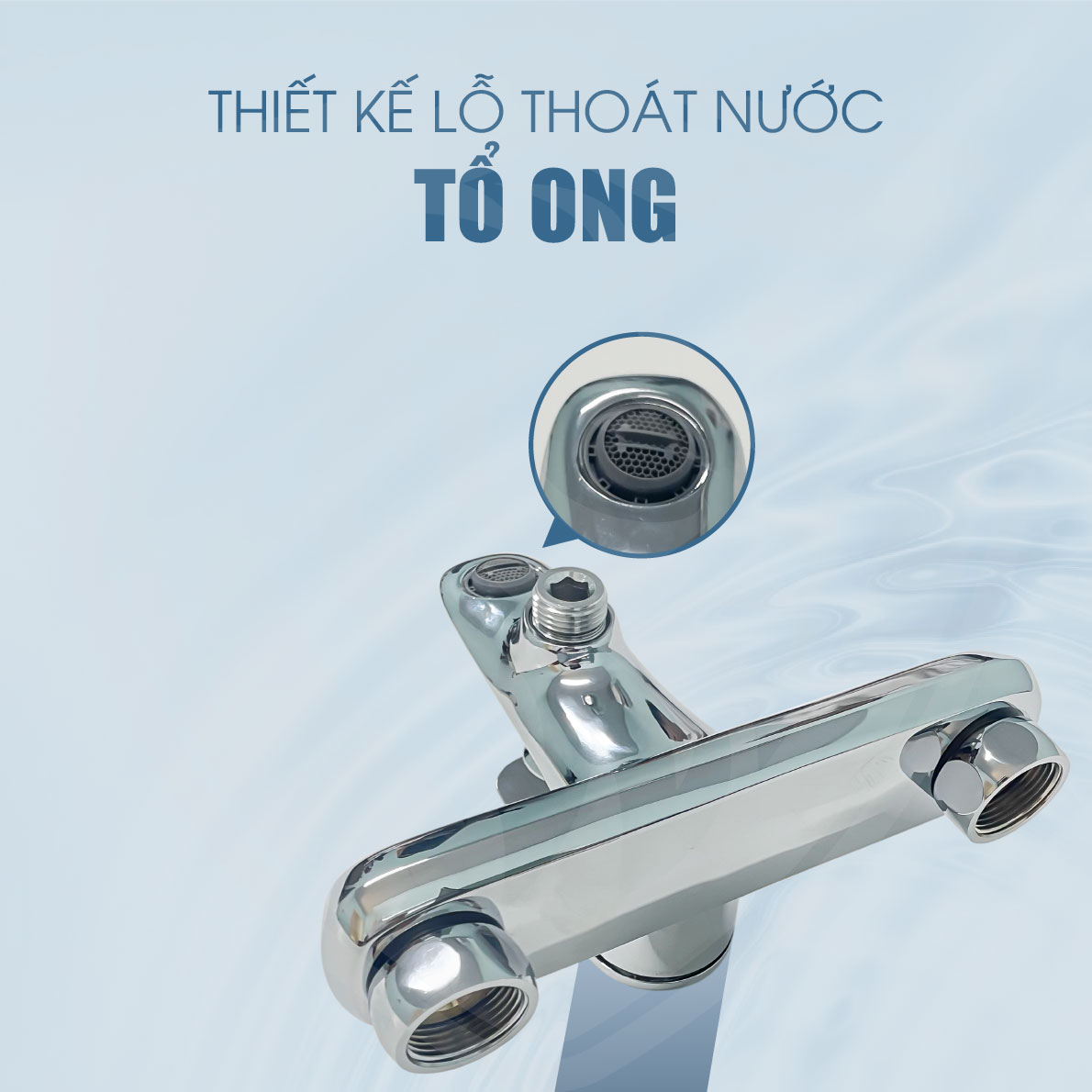 Củ Sen Nóng Lạnh Fotari A-CS21 thiết kế lỗ thoát nước dạng tổ ong