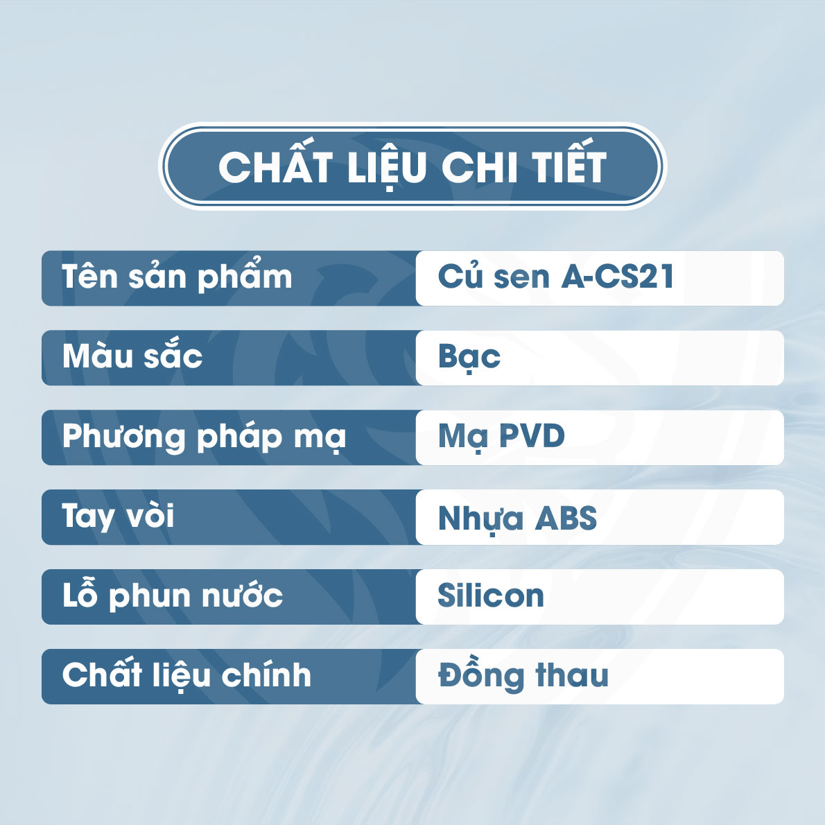 Chi tiết về chất liệu Củ Sen Nóng Lạnh Fotari A-CS21
