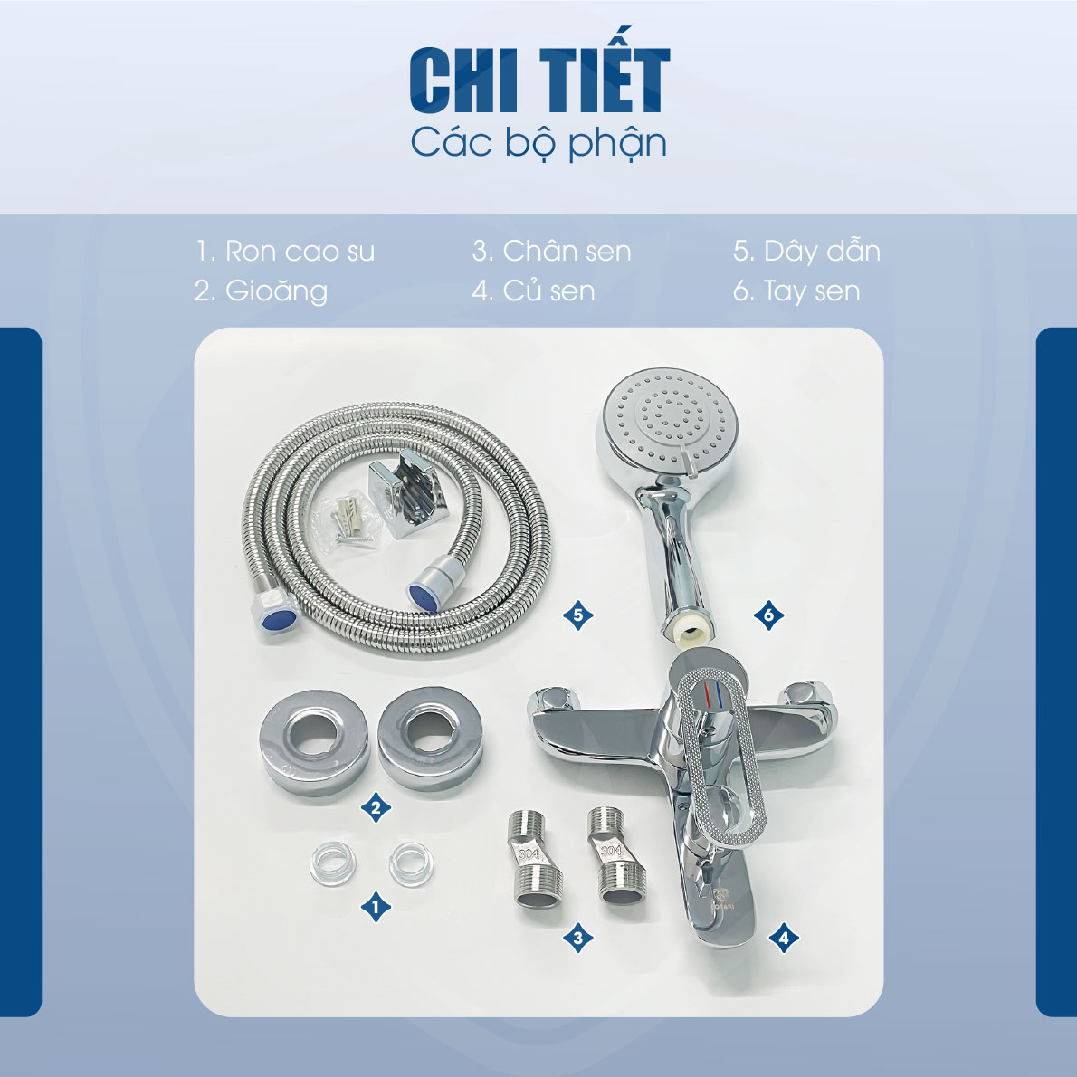 Chị tiết các bộ phận củ sen nóng lạnh A-CS22 