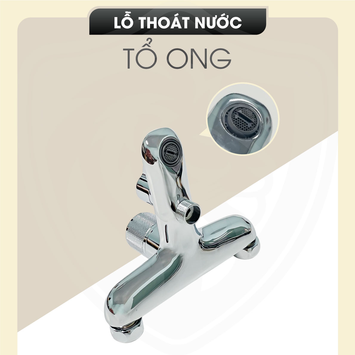 Củ sen nóng lạnh ACS23 thiết kế lỗ thoát nước dạng tổ ong 