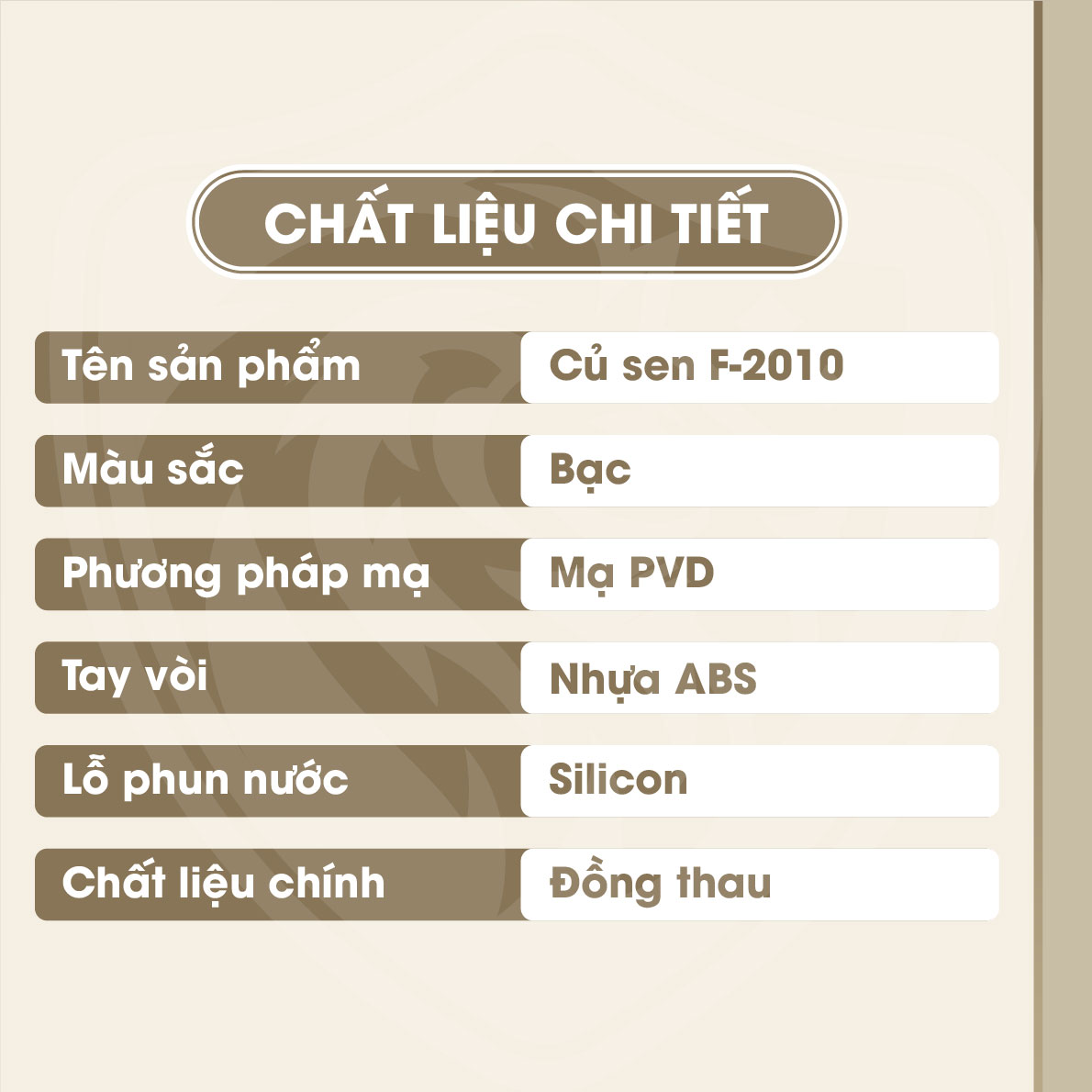 Củ Sen Tắm Nóng Lạnh Fotari F-2010