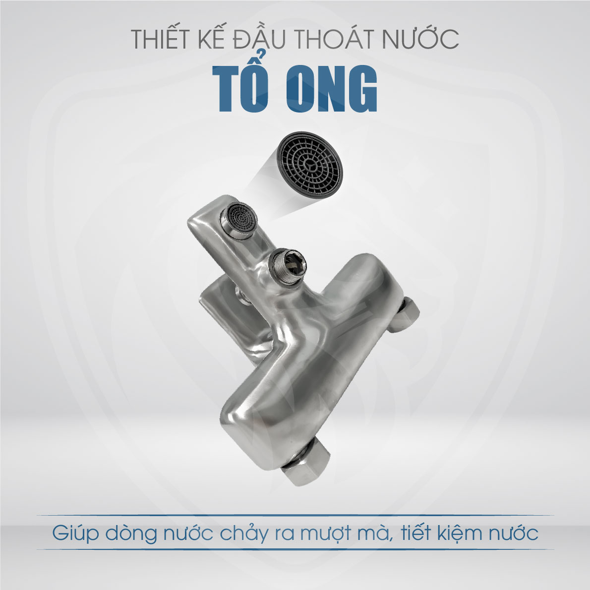 Củ sen nóng lạnh F2083 thiết kế lỗ thoát nước dạng tổ ong