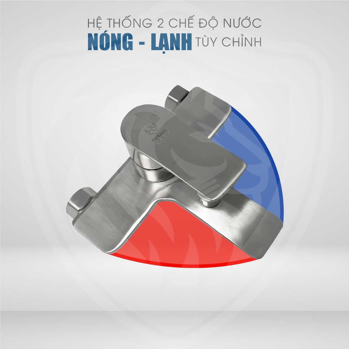 Củ sen nóng lạnh Inox F2083 tùy chỉnh 2 nguồn nước nóng lạnh