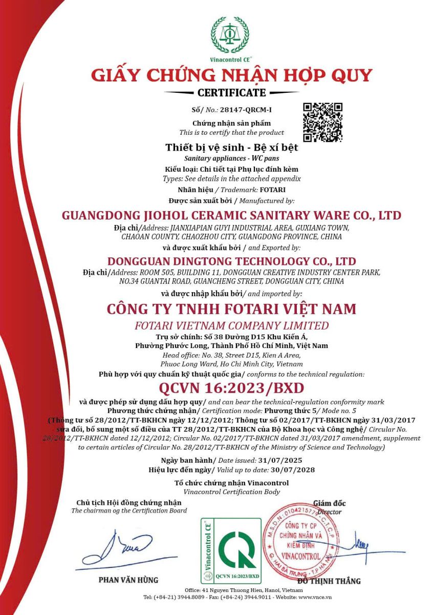 giấy chứng nhận hợp quy