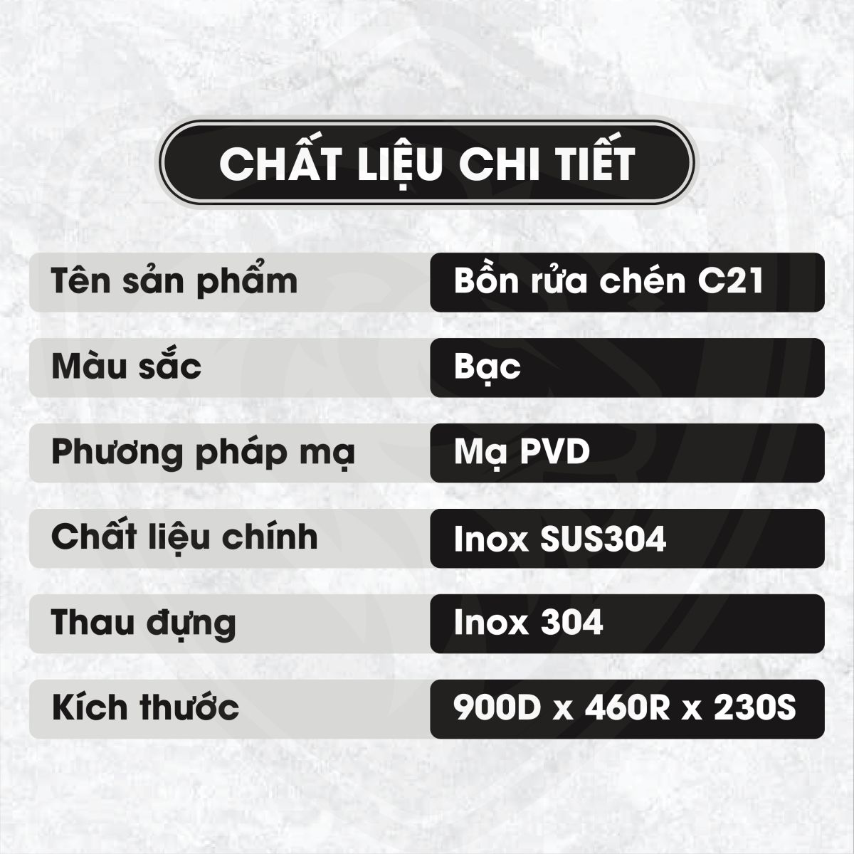 Chậu Chén Fotari Inox 304 C-21