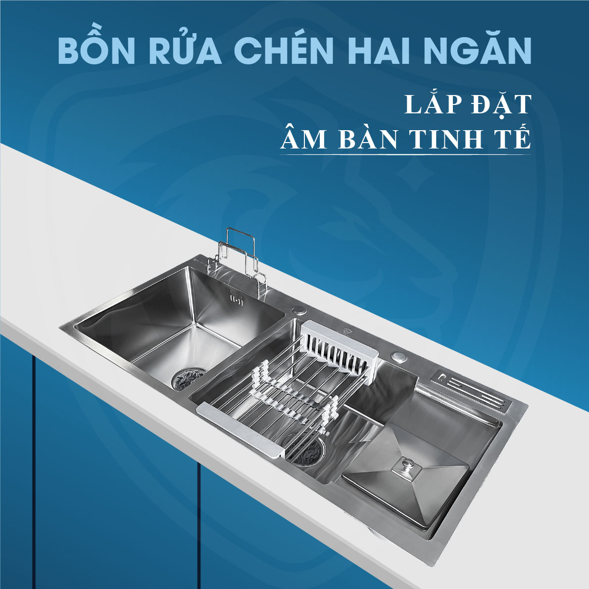 Chậu Rửa Chén 2 Hộc Inox 304 Fotari C-28
