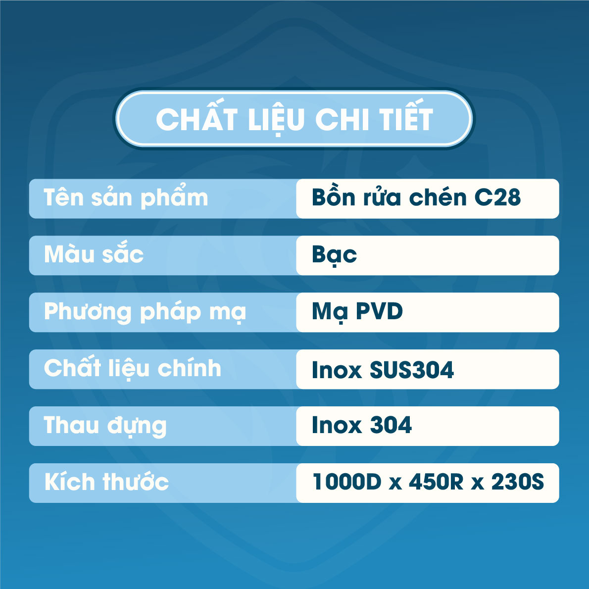 Chậu Rửa Chén 2 Hộc Inox 304 Fotari C-28