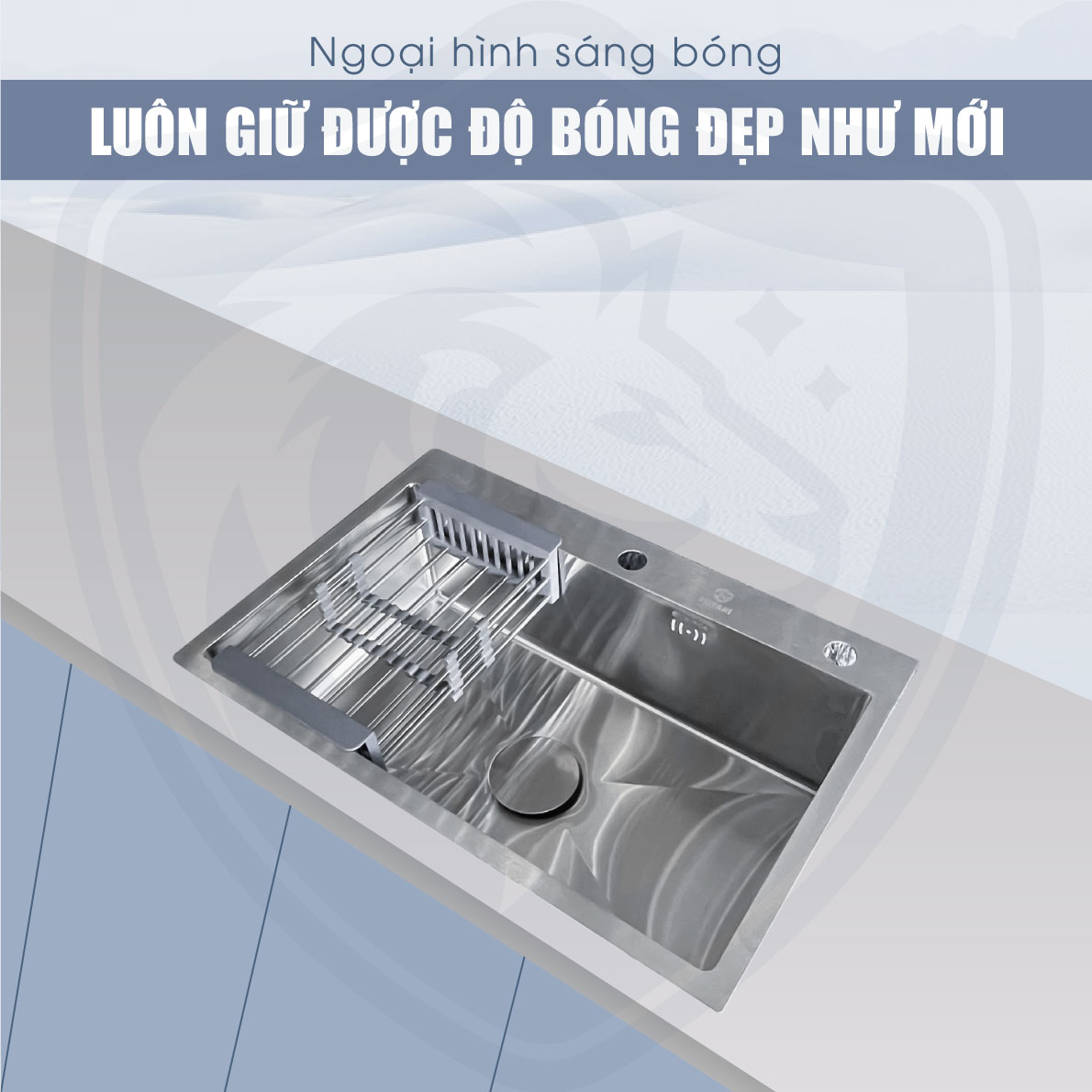 chậu rửa chén inox 1 hộc C-34