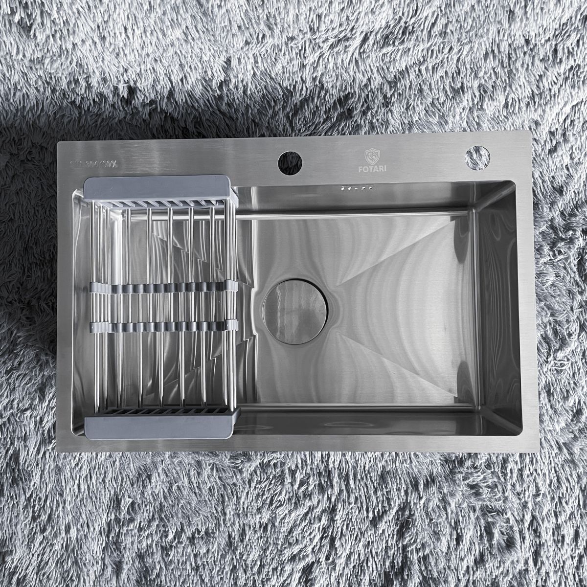 Ảnh chụp thực tế chậu chén inox 1 hộc C34