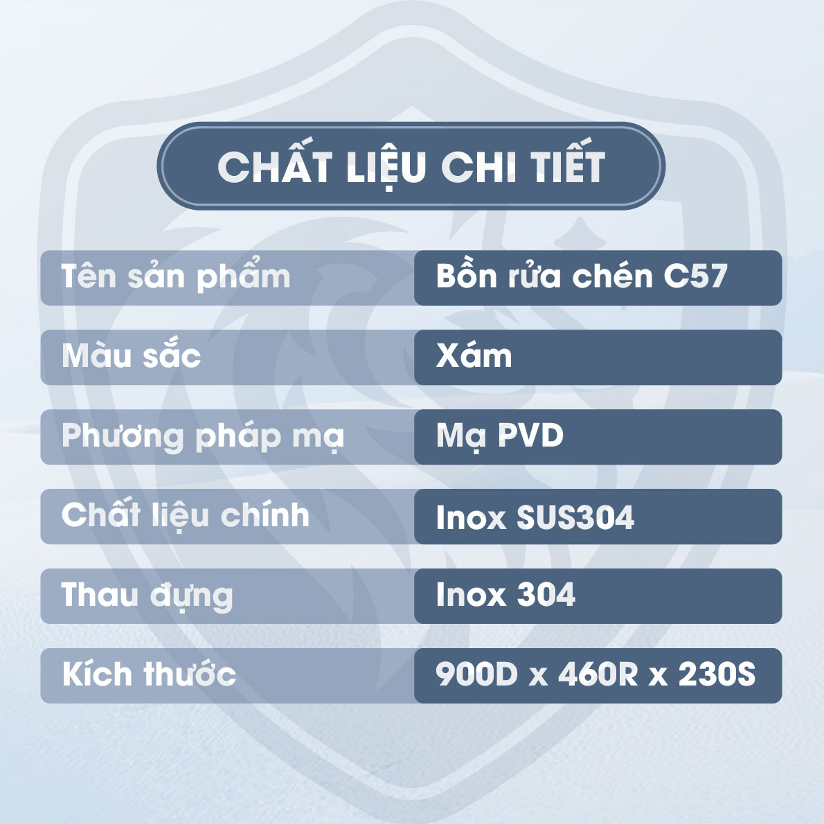 chậu rửa chén inox 304 C-57